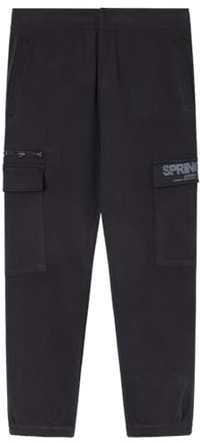 Springfield Jogger Cargo con Bolsillos Decorativos, Negro, M