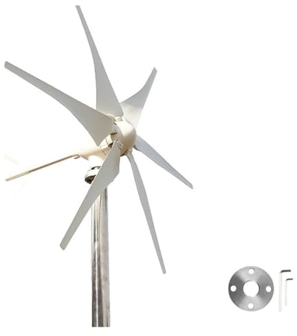 Turbina aerogeneradora de 3000w, molino de viento de 3KW, 12v, 24v, 48V, electrodoméstico, generador de energía for Camping con controlador MPPT Generación de energía de alta eficiencia y bajo ru(Hybr