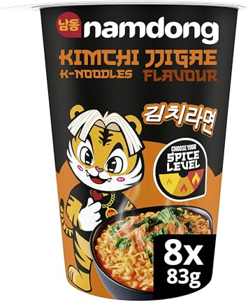 Namdong Kimchi Jjigae Noodle Pot Korean-style instant noodles with a sachet of chilli mix 8x 83 g
