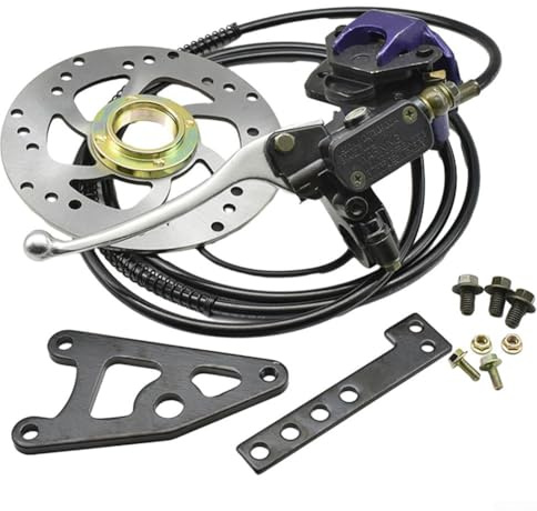 Jotekonoby Kit de frein à disque arrière électrique pour vélo et moto – Frein à disque ventilé de 16 cm avec pompe en alliage d'aluminium, ABS en option – Ensemble de frein arrière (sans pompe ABS)