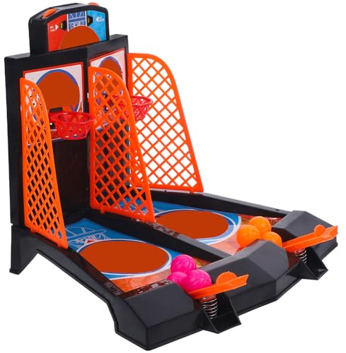 Didiseaon Jeu de Basket-Ball à Ressort pour Doigts Interactif Portable Ensemble de Basket-Ball pour Garçon et Filles Jeu de Tir de Basket sur Table Présent Éducatif pour Garçons et