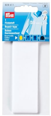 Prym 3,5 x 100 cm/0,035 M² Baumwolle Reparatur-Klebeband, weiß