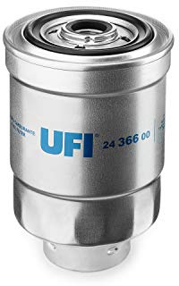 UFI Filters, Filtro Gasoil 24.366.00 | Filtro de Combustible Diésel de Recambio, Apto para Coches, Apto para Modelos de Asia Motors, Bedrod, Chevrolet, Dodge
