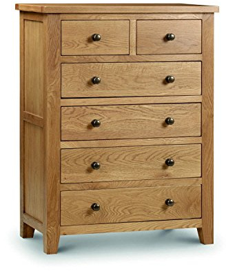 Julian Bowen Marlborough 4+2 Drawer Chest, Oak