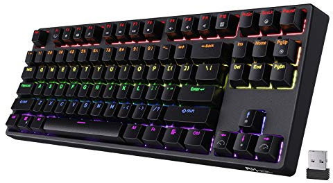 RK ROYAL KLUDGE Sink87G RGB Drahtlose TKL Mechanische Gaming-Tastatur, 87 Tasten ohne Nummernblock Kompakte 2.4G Drahtlose Tastatur mit taktilen braunen Schaltern, außergewöhnliche Makroeinstellungen