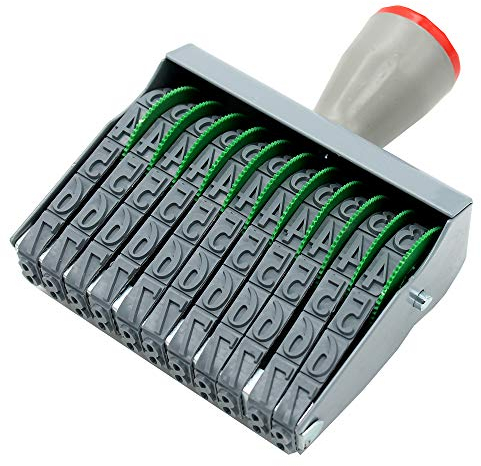 WANLIAN 12 mm 11 Band Gummi Nummerierungsstempel, Multifunktions DIY veränderbar (0-9)10 Ziffern Zahlen Datum Stempel, Ziffernstempel Abdruckgröße 92 x 12 mm, mehrfarbig