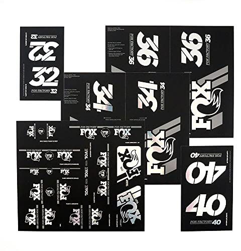 Fox Racing Shox Heritage Fork and Shock Decal Kit Chrome, One Size