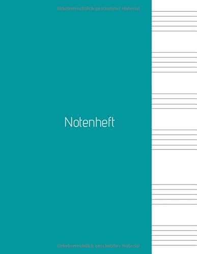 Notenheft: Notenheft,notenblatt leer,notenheft blanko,Dickes Notenbuch - 100 Seiten - hohe Qualität