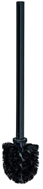 Fackelmann 86729 Brosse WC, Accessoire Salle de Bain, Brosse de Toilette, Brosse de Nettoyage, balayette WC, balayette WC de Rechange, Zinc, Noir, 37,5 x 7,5 cm