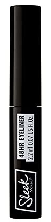 Sleek MakeUP 48HR Liquid Eyeliner, Waterproof, Smudgeproof and Easy to Apply, Intense Black, 2ml