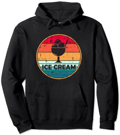 Coupe à glace d'été rétro vintage pour femmes, hommes, enfants, adolescents Sweat à Capuche