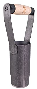 SHW-FIRE Zwiebelpflanzer 25cm - effiziente Blumenzwiebelpflanzung Dank geschärftem Karbonstahl und praktischem Holzgriff