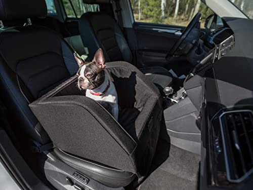PillowPrim Hundeautositz, Hundedecke Auto Rückbank, Transportbox Katze, Hundebox, Hundekorb, Hundegeschirr, Hundebett, Hundekörbchen… (Schwarz Oxford)