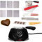 Total Chef elektrische Schokofondue Set (250g) Schokoladenschmelztiegel mit 32-teiligem Zubehörset (Schwarz)