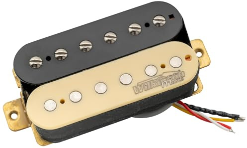 Wilkinson WOHZB Keramik Overwound Open Style Humbucker Pickup Neck Tonabnehmer für E-Gitarre, Zebra