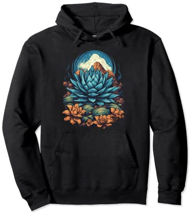 Agave Titanota Royal Agave Kreide Agave Sukkulenten Pflanzen Pullover Hoodie