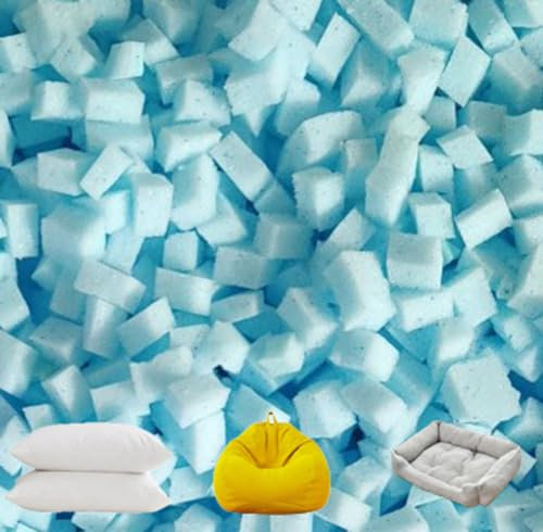PIURUF Relleno de espuma viscoelástica triturada 500 g/1 kg/1,5 kg/2 kg, para sillas de puf, almohadas, cojines, camas de perro y manualidades, con partículas de gel