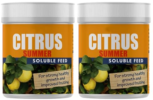 ZOPPER 2 x Citrus Plant Feed Summer 200g High Nitrogen Soluble Powdered Fertilizer For Citrus Plants Promote Strong & Healthy Growth and Improve Fruiting.