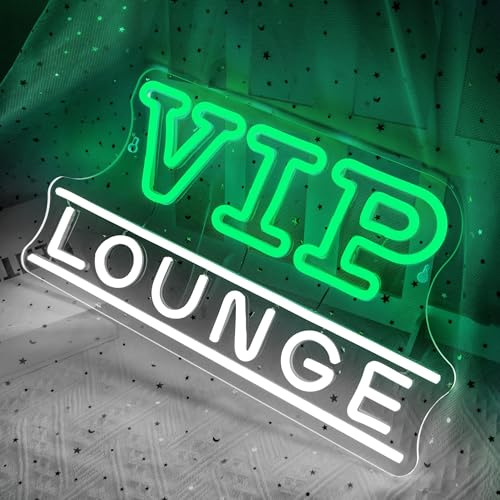 Appneon VIP Lounge LED-Neonschild für VIP-Raum Wanddeko (XD058) | Gewerbe-Buchstabenschilder für Büros, Bars, Hotels, Geschenk für Nagelstudios, Größe 16,5 * 9,1 Zoll[Energieklasse G]