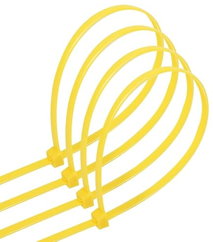 20 x Yellow Nylon Cable Ties Width 7.2 x Length 350 mm