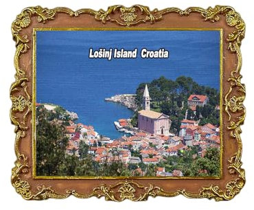 Lošinj Island Kroatien Kühlschrankmagnet 3D Reise Souvenir Kühlschrank Dekoration Magnetaufkleber Handwerk Kollektion