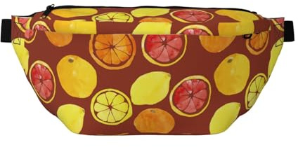 Grand sac banane pour homme et femme – Collage de fruits – Sac à bandoulière tendance pour femme – Sac banane pour femme avec sangle réglable