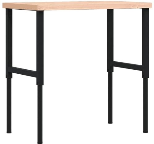 vidaXL Werkbank 100x60x(73-99,5) cm Massivholz Buche Rechteckig, Arbeitstisch, Werkzeugbank, Werkbank Massivholz, Werktisch, Werkbank Holz