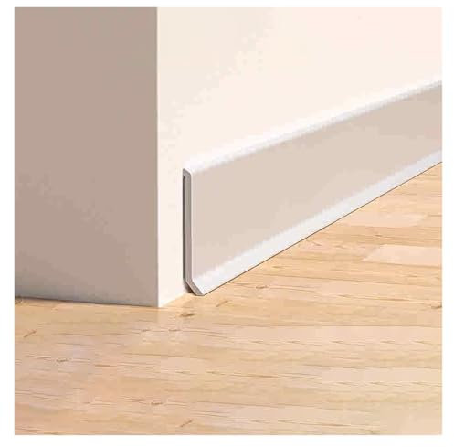 Plinthe autocollante en PVC avec bordure d'angle souple, imperméable et facile à installer, idéale pour les escaliers, les couloirs, les garages, les salons, les bureaux et les hôpitaux, 3 m de