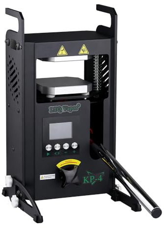 LTQ Vapor Pressa di calore portatile da 4 tonnellate, 600 W, 4 x 4 pollici, con doppia piastra di riscaldamento, kit di piastre idrauliche con pannello digitale LCD