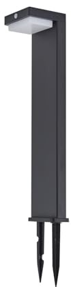Lindby LED solcellslampor Eleazar dimbara (stänksäkra (modern) i svart av aluminium (1 flammad) – solcell solcell trädgård