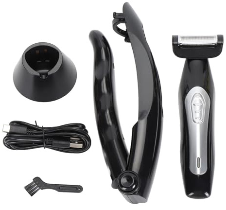 Rasoir dorsal indolore pour hommes Tondeuse pour le dos et les poils du corps avec poignée ergonomique pour les zones difficiles à atteindre, Rase les poils du dos humides ou secs