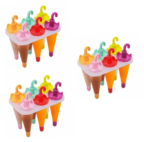 MOTHNUR 18piezas Moldes De Hielo Forma De Paraguas Para Hacer Helados y Reutilizables y Coloridos Para Fiestas