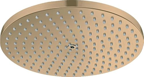 hansgrohe Raindance S - wassersparende Kopfbrause (EcoSmart), Duschbrause (240 mm), Regendusche mit 1 Strahlart (PowderRain) für Wand-/Deckenmontage, mit Antikalk-Funktion, Brushed Bronze, 27624140