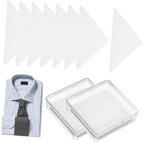 FOMIYES Stecche Colletto Camicia Uomo Adesive Supporti per Colletto Camicia 60 Pezzi in Pvc Bianco per Mantenere Rigido senza Bisogno di Stiratura, per Lavoro e Occasioni Formali