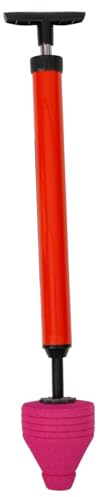 LIFKOME Sturalavandini per WC Ad Alta Pressione Rosso, Attrezzo Compatto per Sbloccare Tappi del Bagno, Strumento Versatile per Pulizia Rapida di Tubi Ostruiti