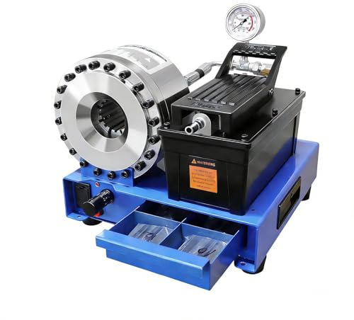 Professionell elektrisk hydraulisk slangpress med 8 pressbackar - 40 MPa systemtryck och 95 tons presskraft för fordon, grävmaskiner, jordbruksutrustning - Bärbar pressmaskin
