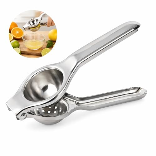 Presse Agrumes Manuel, Presse Citron Inox, Presse Citron Manuel, Extracteur de Jus Manuel et Lemon Squeezer pour Citrons, Limes, Cocktails et Cuisine