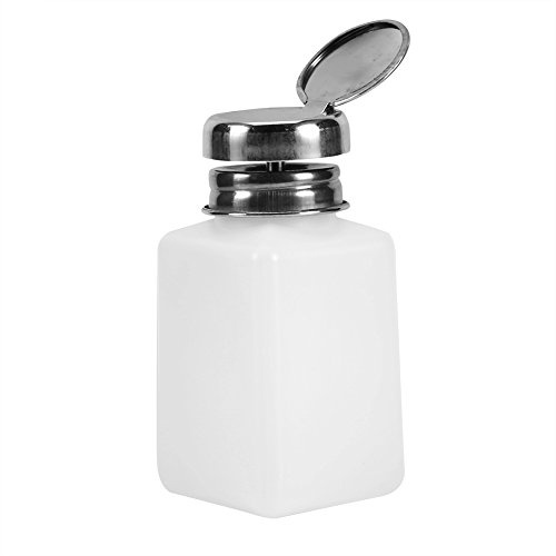 Sorandy 200 Ml Nail Pumpflaska för Nail Art Makeup Remover Flytande Rengöringsmedel med Lock Av Rostfritt Stål och Plastkropp