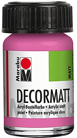 Marabu Decormatt - Pintura acrílica (15 ml), color rosa