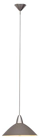 BRILLIANT lampa Logo pendelljus 35cm titan | 1x A60, E27, 60W, lämplig för normala lampor (ingår ej) | Skala A ++ till E | Justerbar höjd/kabel kan förkortas