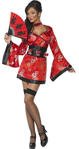 NET TOYS Sexy Geisha Costume Chinoise Costume Femme Kimono Japonaise Femme Tenue Déguisement Asiatique Kimono de Geisha M 42/44
