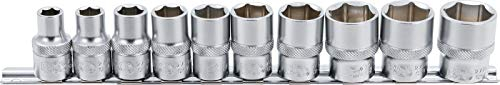 BGS 9113 | Juego de llaves de vaso, hexagonal | entrada 12,5 mm (1/2) | medidas en pulgadas | 10 piezas
