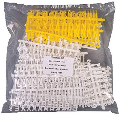 Announce Peg Letter Board Characters Assorted (Pack of 692) E-KIT692