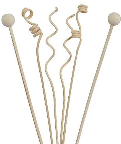Yimisya 6Pcs Reed Diffuser Sticks, Natural Rattan Wood Sticks Essential Oil Aroma Diffuser Sticks Refill Replacement for Aroma Fragrance
