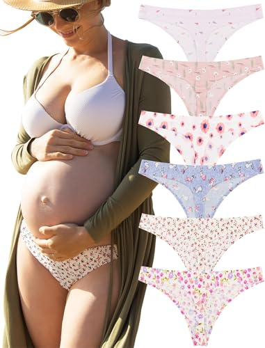 Tangas invisibles para mujer, cómodas bragas de maternidad sin costuras, conjunto de ropa interior atlética para entrenamiento, paquete variado, L