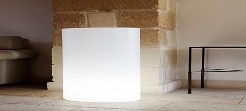 Kloris Colonne cylindrique Sweet Table Hauteur 40 cm diamètre 35 cm éclairage à Charge Solaire RGB et télécommande