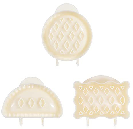HomeSoGood 3Pcs Classic Mini Hand Pie Moulds, Pocket Pie Moulds, Party Hand Pie Pan Moulds Set,Round Rectangle Shapes Pie Maker