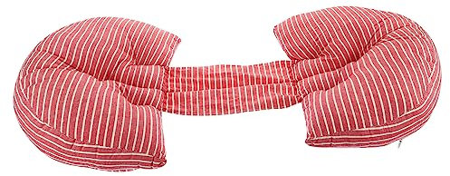 KOMBIUDA U-förmiges Stillkissen Für Schwangere Multifunktionales Ruhe Und Entspannungskissen Bequemes Kissen Für Schlafzimmer Und Tägliche Nutzung Streifen Rosa