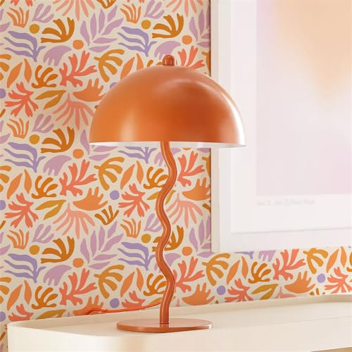 Selbstklebende Tapete Lila Orange Koralle Strukturtapete Wandtattoo Schlafzimmer Tapete Selbstklebend Vliestapete Wallpaper for Living Room Tapeten Leicht zu Entfernen Wandschutzfolie 40x250cm