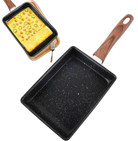 Eventerde Poêle À Omelette Japonaise - Poêle Pour Tamagoyaki, 16x36cm, Poêle À Frire Rectangulaire Profonde, Poêles Rectangulaires Avec Revêtement Antiadhésif, Poêle À Frire Carrée